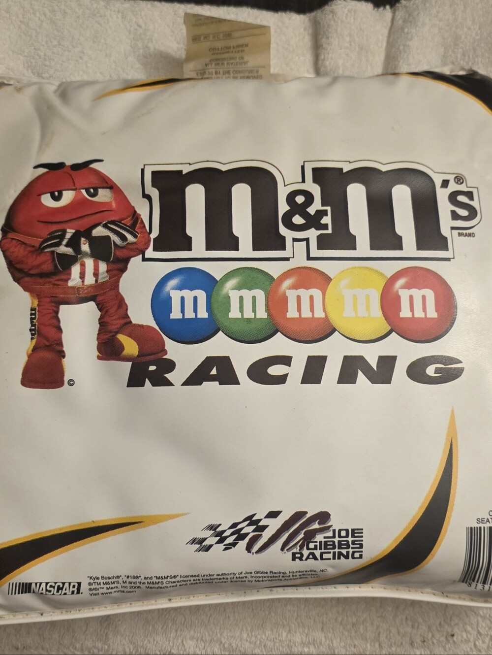 Kyle Busch #18 M&M'S Racing Stand Pillow